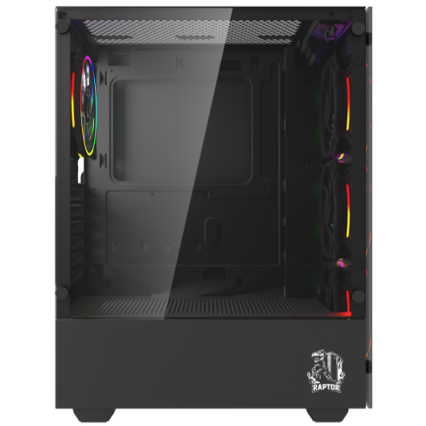 Gabinete Raptor Sentinel 4 Fan Rgb Negro Mid Tower